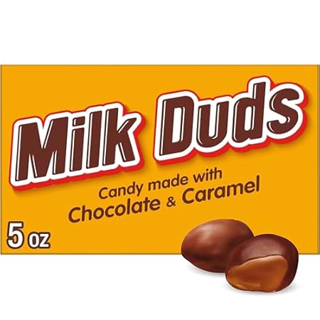 MILK DUDS Chocolate and Caramel Candy Box, 5 oz