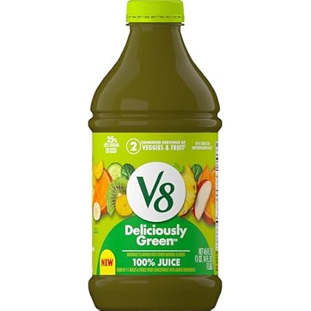 V8 Deliciously Green 100% Fruit and Vegetable Juice, 46 fl oz Bottle