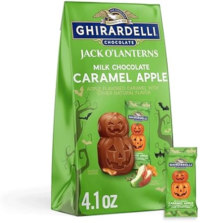 GHIRARDELLI Milk Chocolate Caramel Apple Jack O' Lanterns 4.1oz Bag