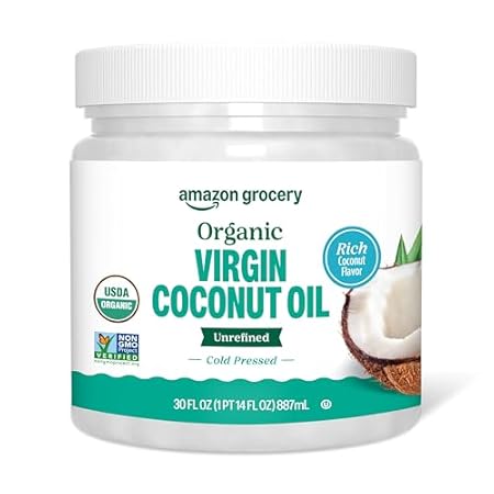Amazon Grocery, Organic Virgin Coconut Oil, 30 Fl Oz (Previously Amazon Fresh, Packaging May Vary)