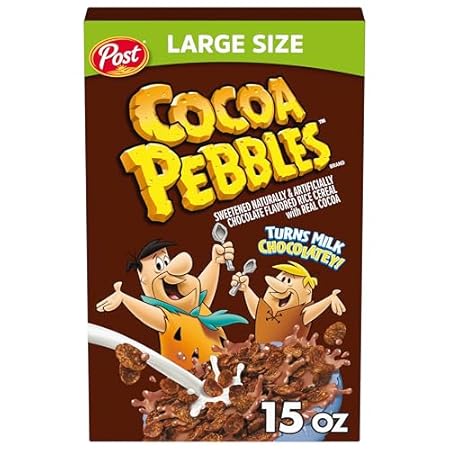Post Cocoa Pebbles Cereal, 15 Oz