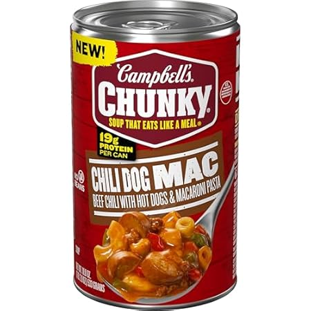 Campbell’s Chunky Chili Dog Mac Soup, 18.8 oz Can