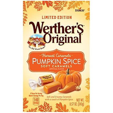 Werther's Original Soft Harvest Pumpkin Spice Caramel Candy, 8.57 Oz Bag