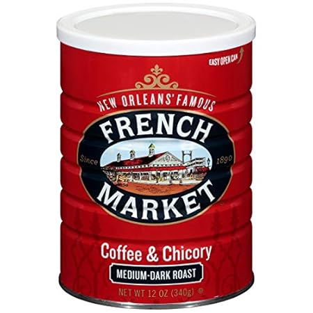 French Market Coffee & Chicory Dark Roast Ground Coffee, 12oz Can (Pack of 3)
