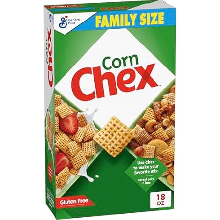Corn Chex Gluten Free Breakfast Cereal, Homemade Chex Mix Ingredient, Family Size, 18 oz