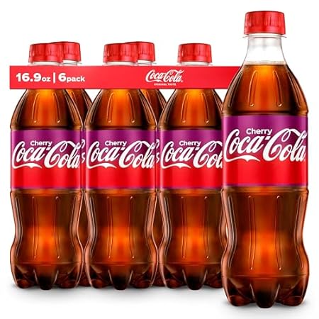 Coca-Cola Cherry Soda Soft Drink, 16.9 fl oz, 6 Pack