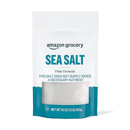 Amazon Grocery, Sea Salt, Fine Ground, 16 Oz (Previously Happy Belly, Packaging May Vary)