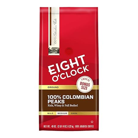 Eight O'Clock Coffee, Colombian, Ground Coffee, 43 Ounce