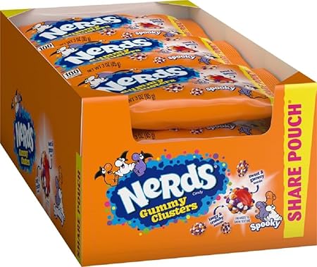 Nerds Gummy Clusters Candy, Spooky, Halloween Candy, 3 oz sharepack (Pack of 12)