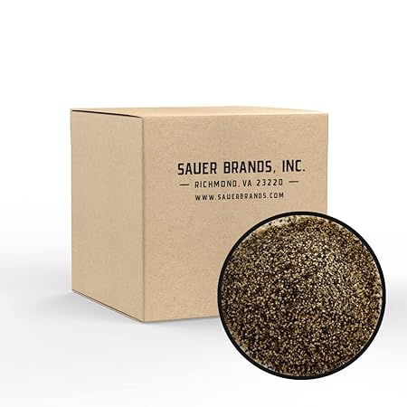 Sauer's Ground Black Pepper | Restaurant Table Grind | 25 Pound Bag in Box | Foodservice