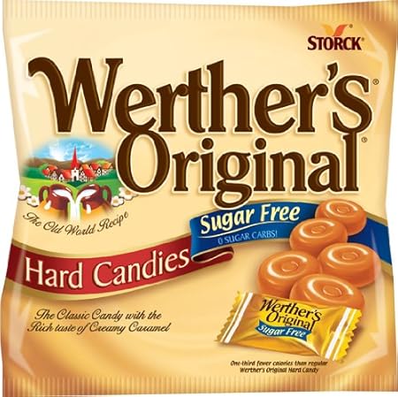 Werther's Sugar Free Hard candy, Original, 2.75 Ounce (Pack of 12)