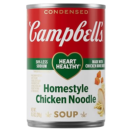 Campbell’s Condensed Heart Healthy Homestyle Chicken Noodle Soup, 10.5 oz Can