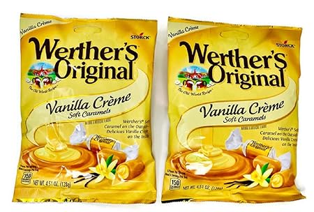 Werther's Original Vanilla Creme Soft Caramels, 4.51 oz (Pack of 2)