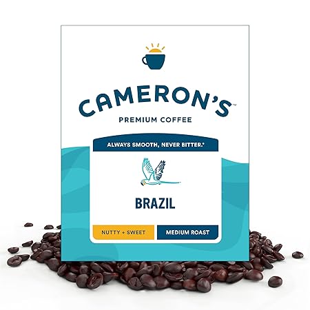 Cameron's Coffee Roasted Whole Bean Coffee, Brazil, 4 Pound