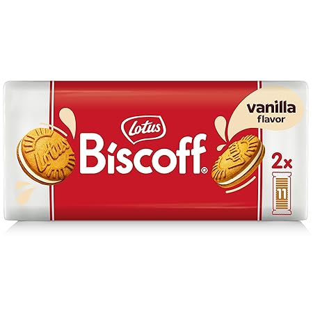 Lotus Biscoff Sandwich Cookies, Vanilla, 22 Cookies per pack, 7.76 Ounce