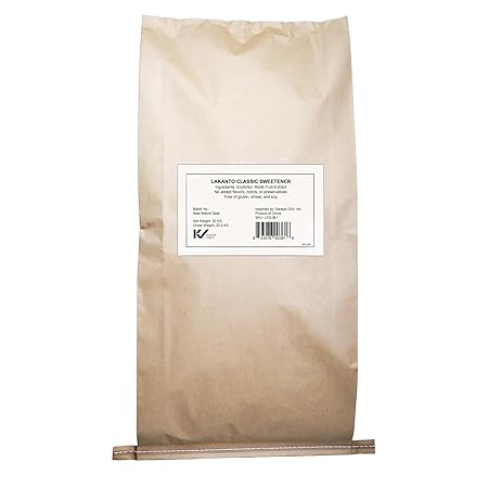 Lakanto Bulk Classic Monk Fruit Sweetener with Erythritol - Bulk White Sugar Substitute, Baking, Extract, Sugar Replacement (Classic White - 20 kg)