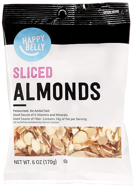 Amazon Brand - Happy Belly Sliced Almond, 6 ounce (Pack of 1)