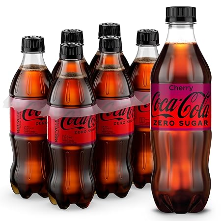 Coca-Cola Zero Sugar Cherry Diet Soda Soft Drink, 16.9 fl oz, 6 Pack