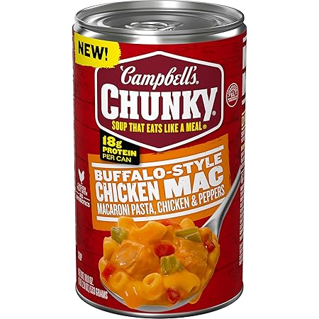 Campbell’s Chunky Buffalo-Style Chicken Mac Soup, 18.8 oz Can