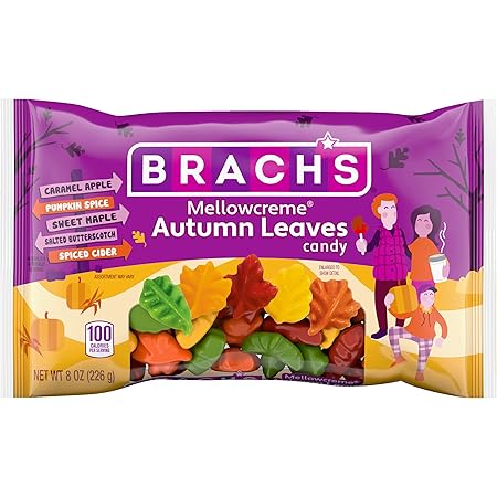 Brach’s Mellowcreme Autumn Leaves Candy, Halloween Candy, 8 oz Bag