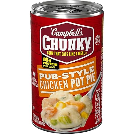 Campbell's Chunky Soup, Pub-Style Chicken Pot Pie Soup, 18.8 oz Can
