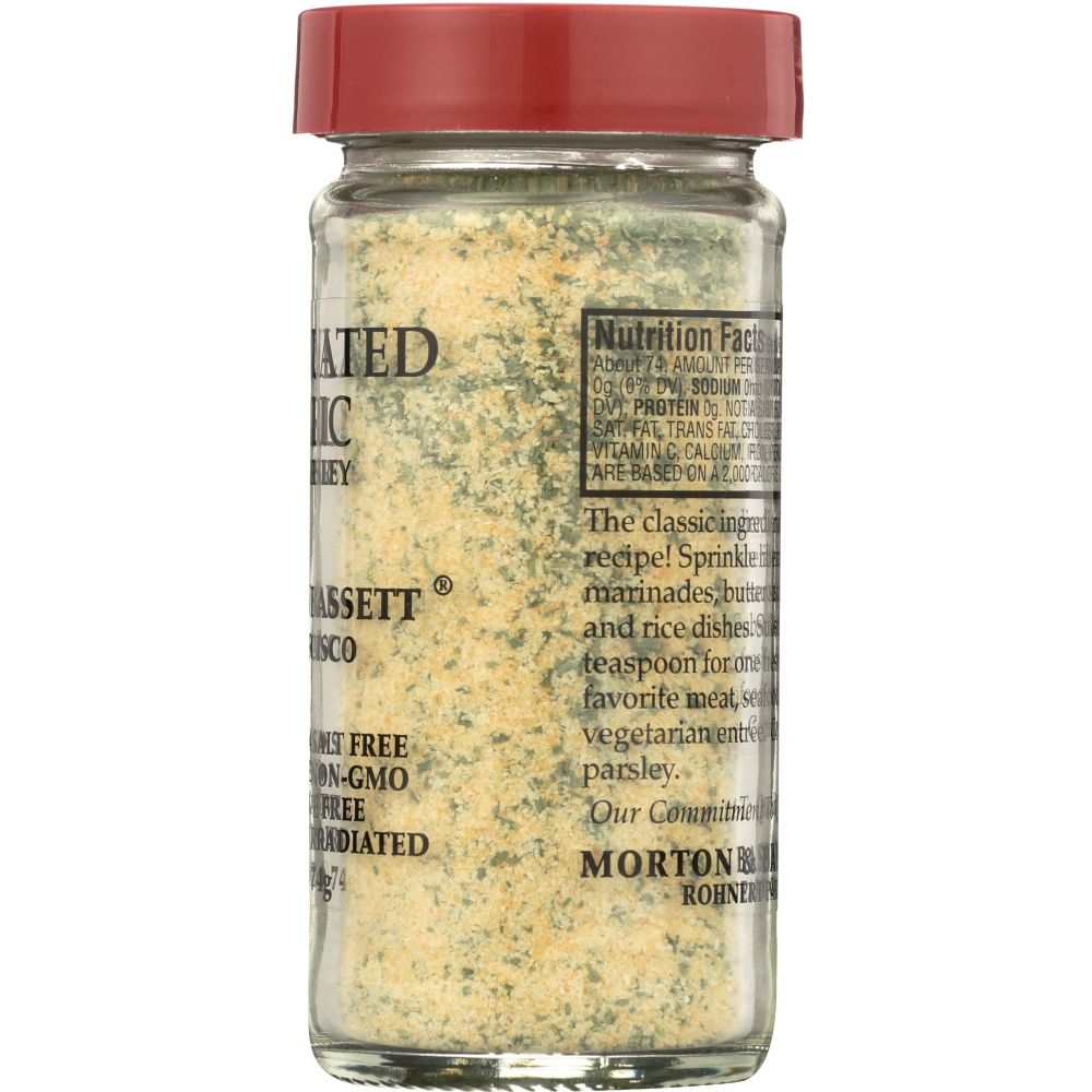 Morton & Bassett Granulated Garlic with Parsley - 2.6 oz for Cooking