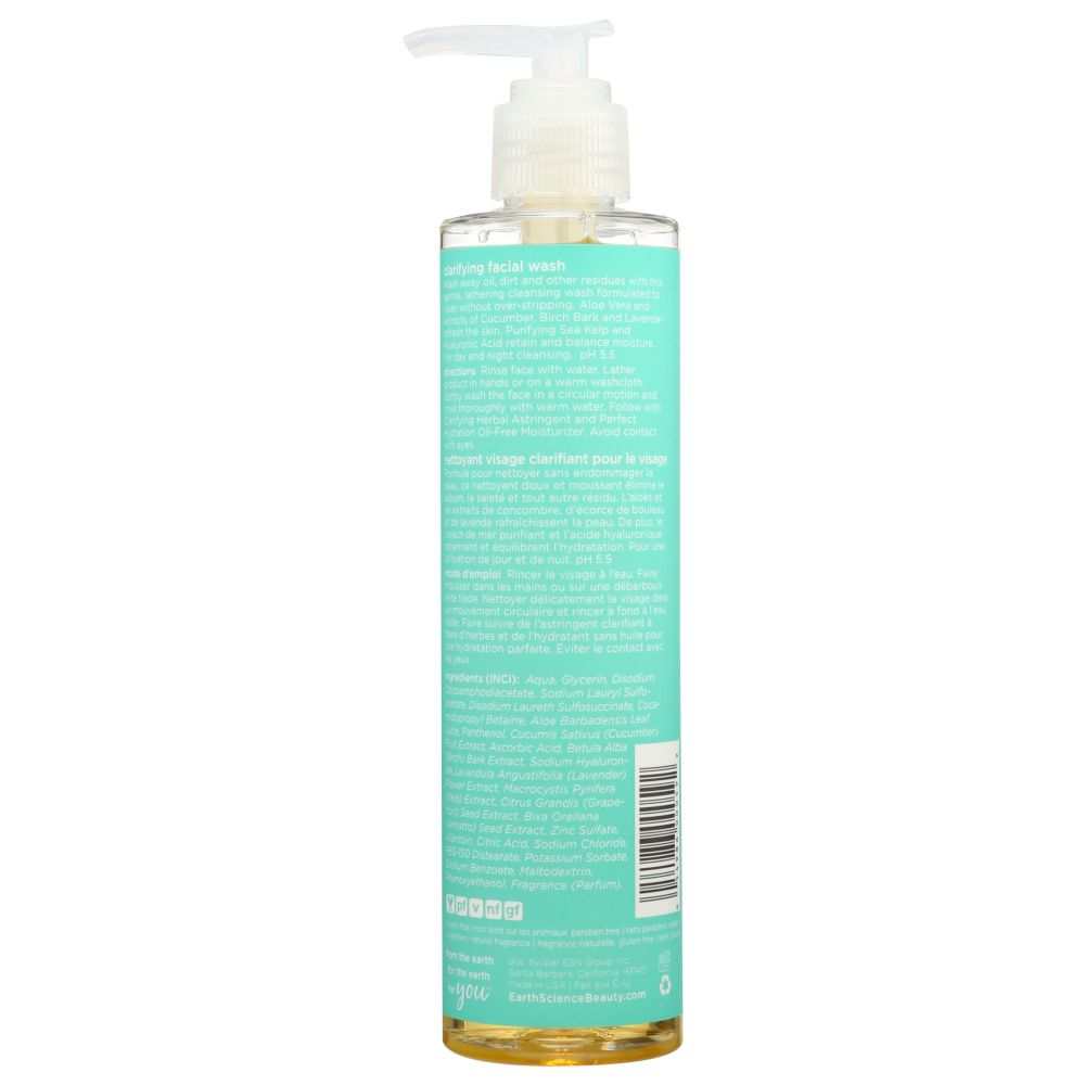 EARTH SCIENCE: Clarifying Facial Wash, 8 oz