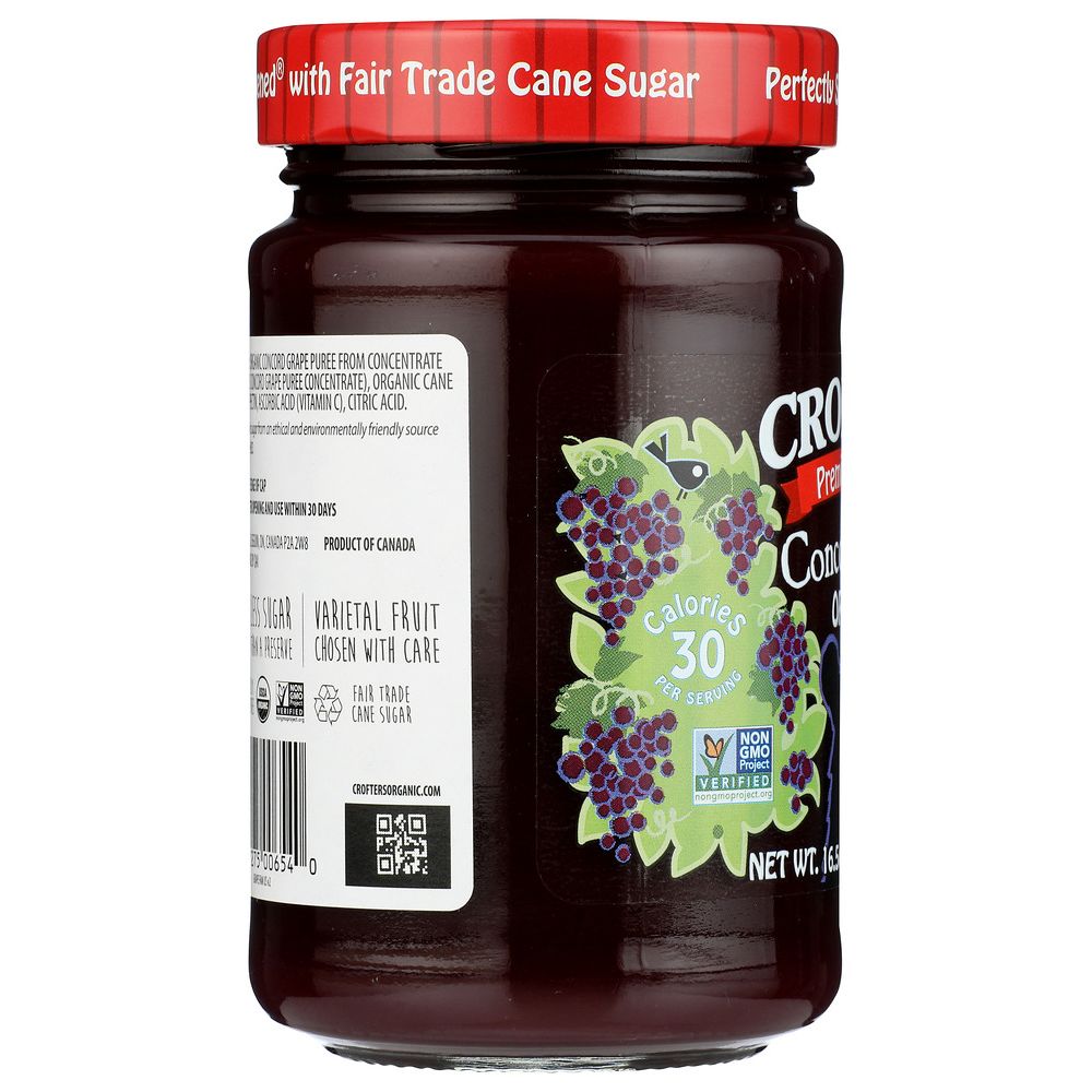 CROFTERS: Concord Grape Fruit Spread, 16.5 oz