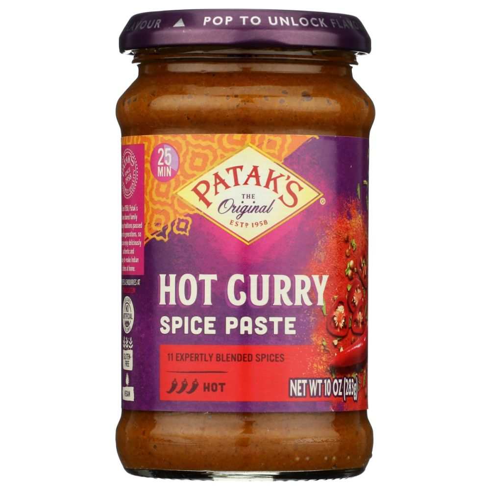 PATAK'S: Original Concentrated Hot Curry Paste Tomato Cumin and Chile, 10 oz