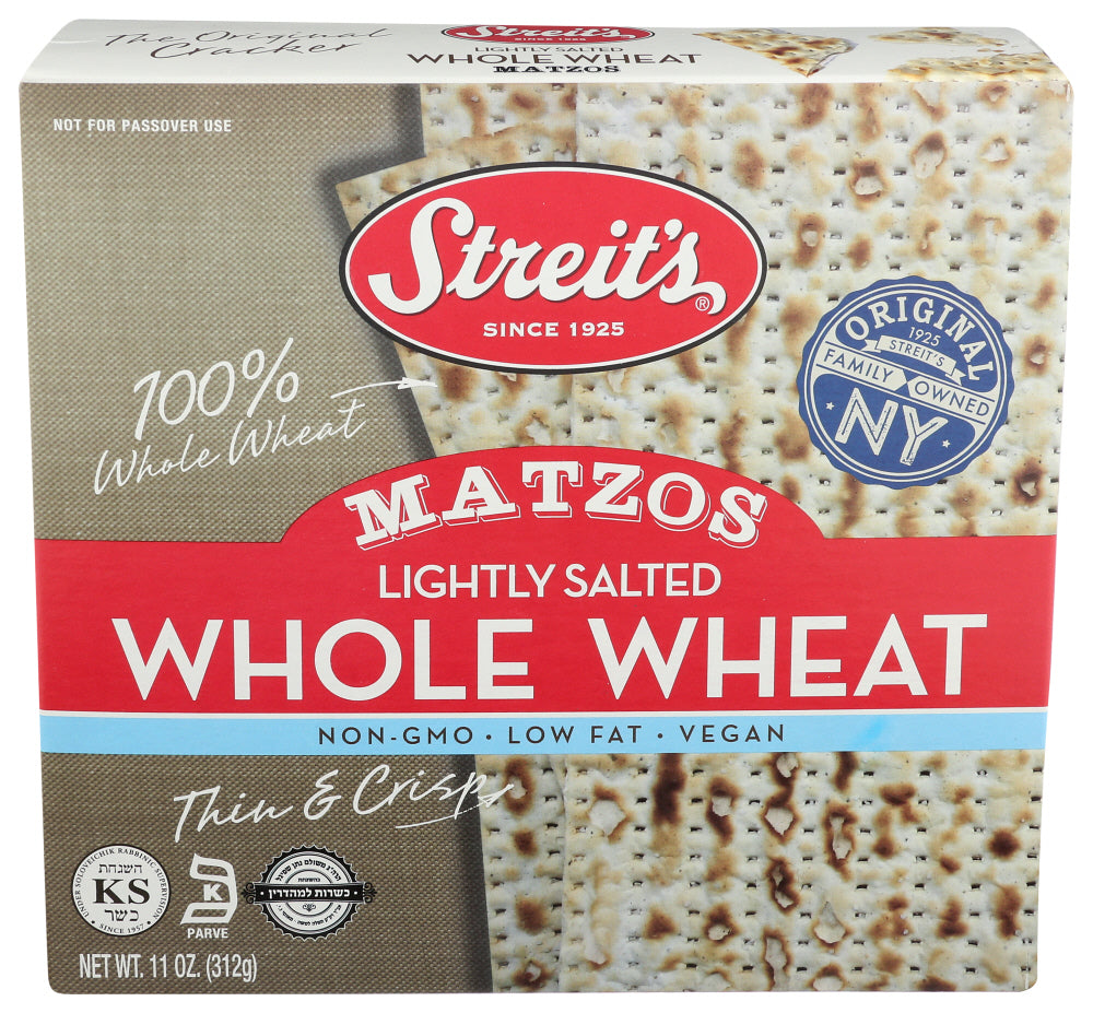 STREITS MATZO WW LIGHTLY SALTED - 11 OZ