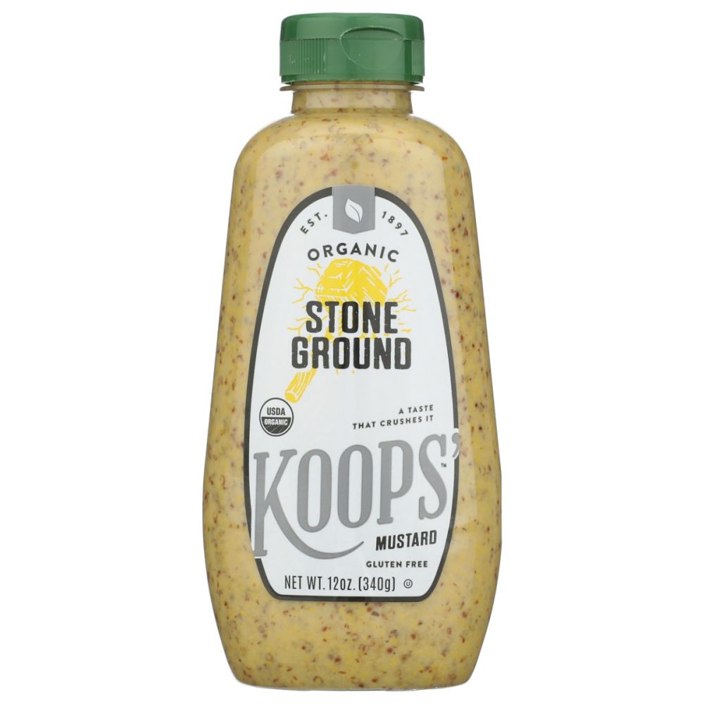 KOOPS: Organic Stone Ground Mustard, 12 oz