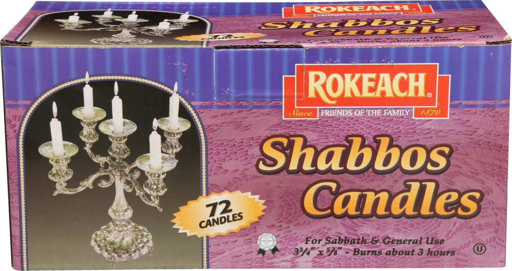 ROKEACH CANDLE SABBATH ISRAELI 72PC - 1 EA