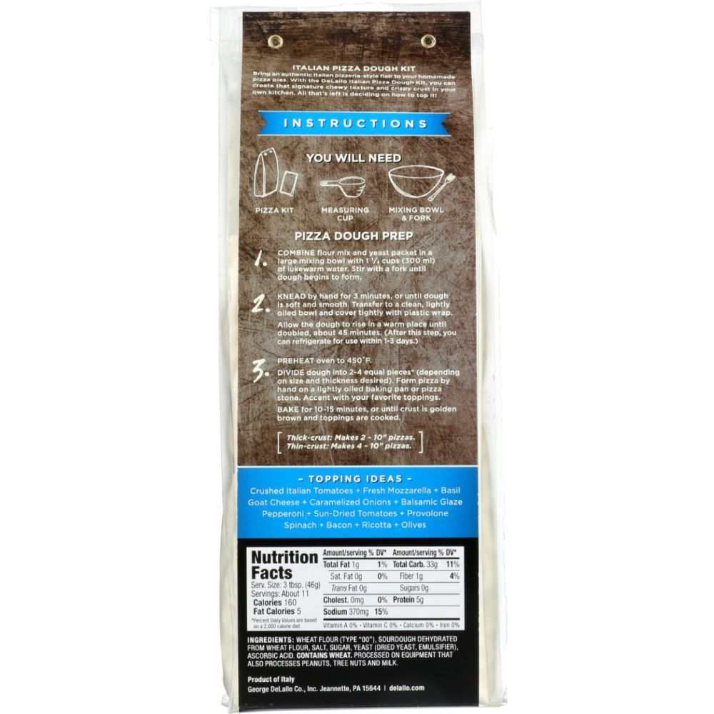 DELALLO: Pizza Dough Kit, 17.6 oz