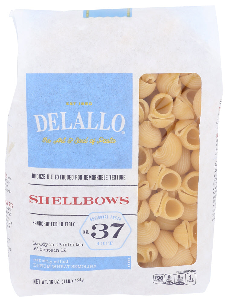 DELALLO PASTA SHELLBOWS - 16 OZ