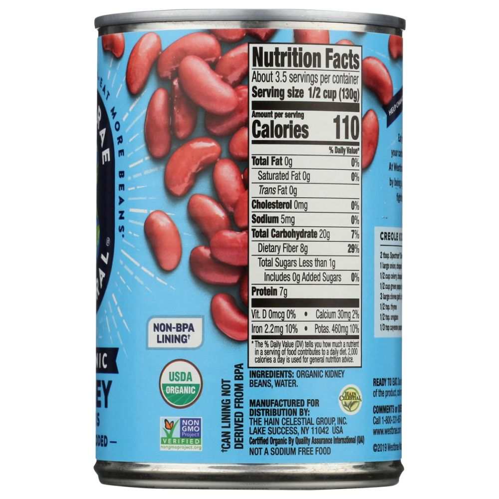 WESTBRAE NATURAL: Vegetarian Organic Kidney Beans, 15 oz