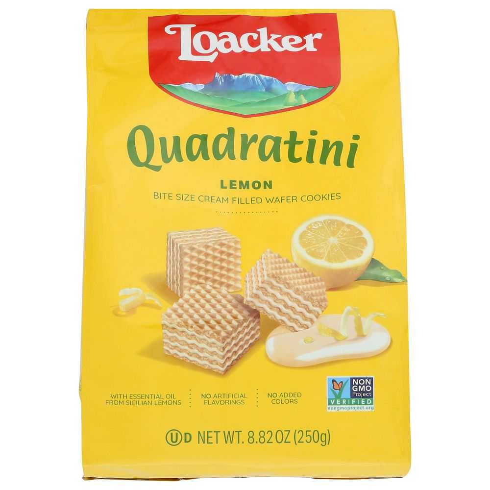 LOACKER: Quadratini Lemon Wafer Cookies, 8.82 oz