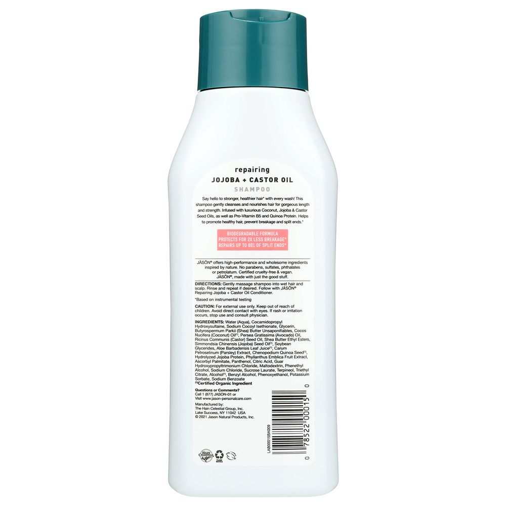JASON: Pure Natural Shampoo Long & Strong Jojoba, 16 oz