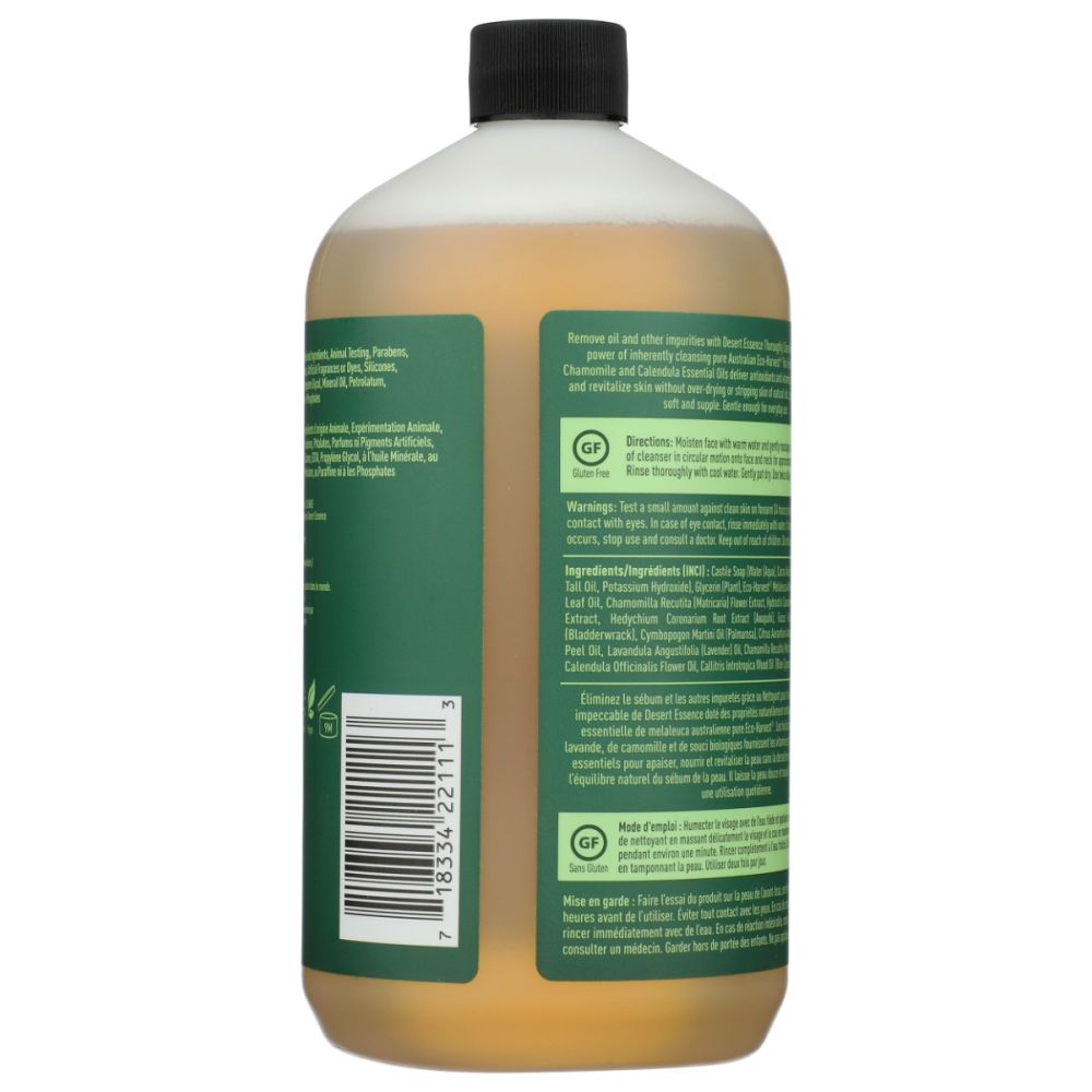 DESERT ESSENCE: Thoroughly Clean Face Wash, 32 oz