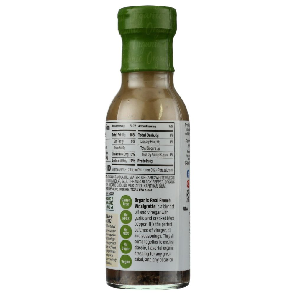 BRIANNAS: Organic Real French Vinaigrette Dressing, 10 oz
