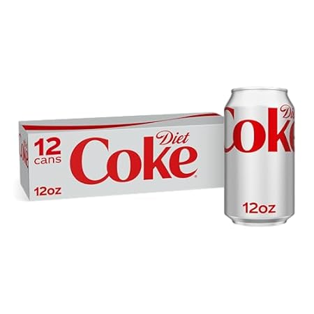 Diet Coke Soda Soft Drinks, 12 fl oz Fridge Pack Cans, 12 Pack - Cola Flavored Diet Soda Soft Drinks