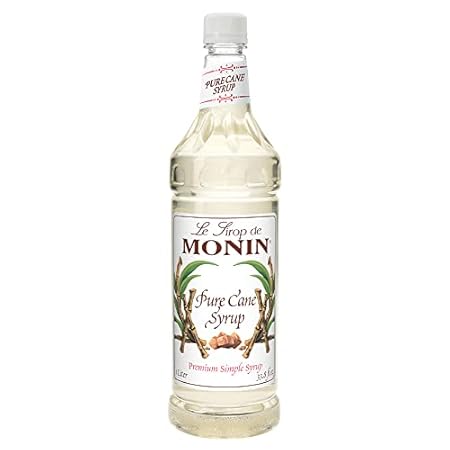 Monin - Pure Cane Syrup, Pure and Sweet, Great for Coffee, Tea, and Specialty Cocktails, Gluten-Free, Non-GMO (1 Liter)
