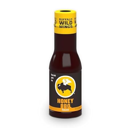 Buffalo Wild Wings Honey BBQ Sauce, 12 fl. oz., Perfect Dipping Sauce, Chicken Marinade, Rib Barbecue Rub and Wing Seasoning, Rich Flavor and Sweet Tang