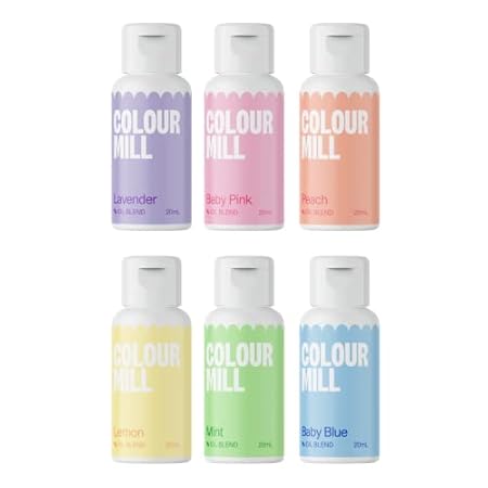 Colour Mill Oil-Based Food Coloring, 20 Milliliters (Pastel Pack)