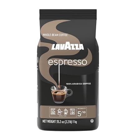 Lavazza Espresso Whole Bean Coffee, Medium Roast, 100% Arabica, 2.2 lb Bag (Pack of 1)
