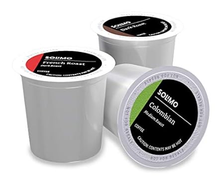 Amazon Brand - Solimo Coffee Pods, Assorted pack (French, Dark, Colombian), Compatible with Keurig 2.0 K-Cup Brewers, 100 Count