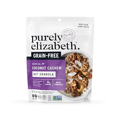 Purely Elizabeth, Coconut Cashew, Keto Granola, Grain-Free, Non-GMO, Paleo (8oz Bag)