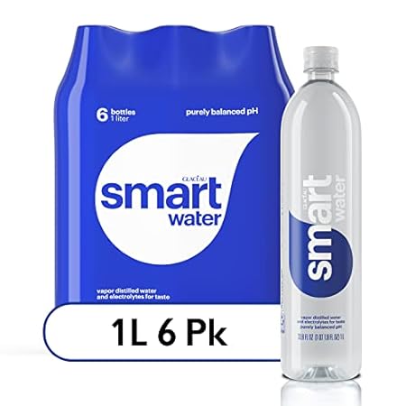Smartwater Packaged Drinking Water, 33.8 Fl Oz (pack of 6)