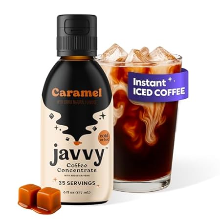 Coffee Concentrate - Cold Brew Coffee, Perfect for Hot or Iced Instant Coffees, Hot Drinks, Cold Brew Concentrate, 35 Servings - Caramel