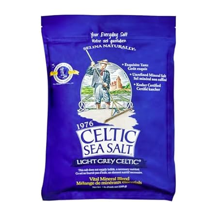 Celtic Sea Salt, Light Grey Mineral Sea Salt, 5 lb Resealable Bag Unrefined, Hand-Harvested, Vital Minerals, Family Founded Since 1976