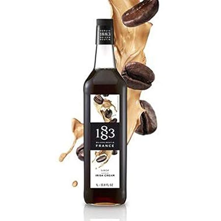 1883 Coffee Syrup, Irish Cream Syrup for Drinks, 1 Liter Plastic Bottle